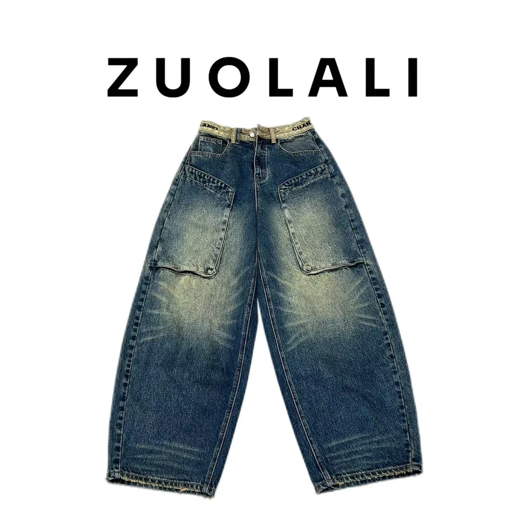 ZUOLALI/左拉励【香香进阶版】秋季牛仔香香腰头设计-高腰堆堆裤