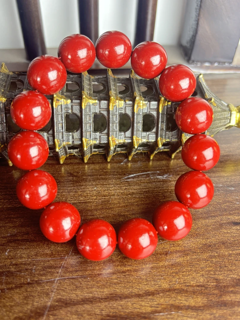 含辰砂工艺品【极客小店】zs圆珠手串