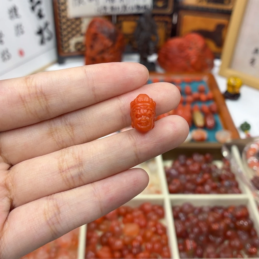 南红玛瑙未镶嵌配饰南红黑天配饰