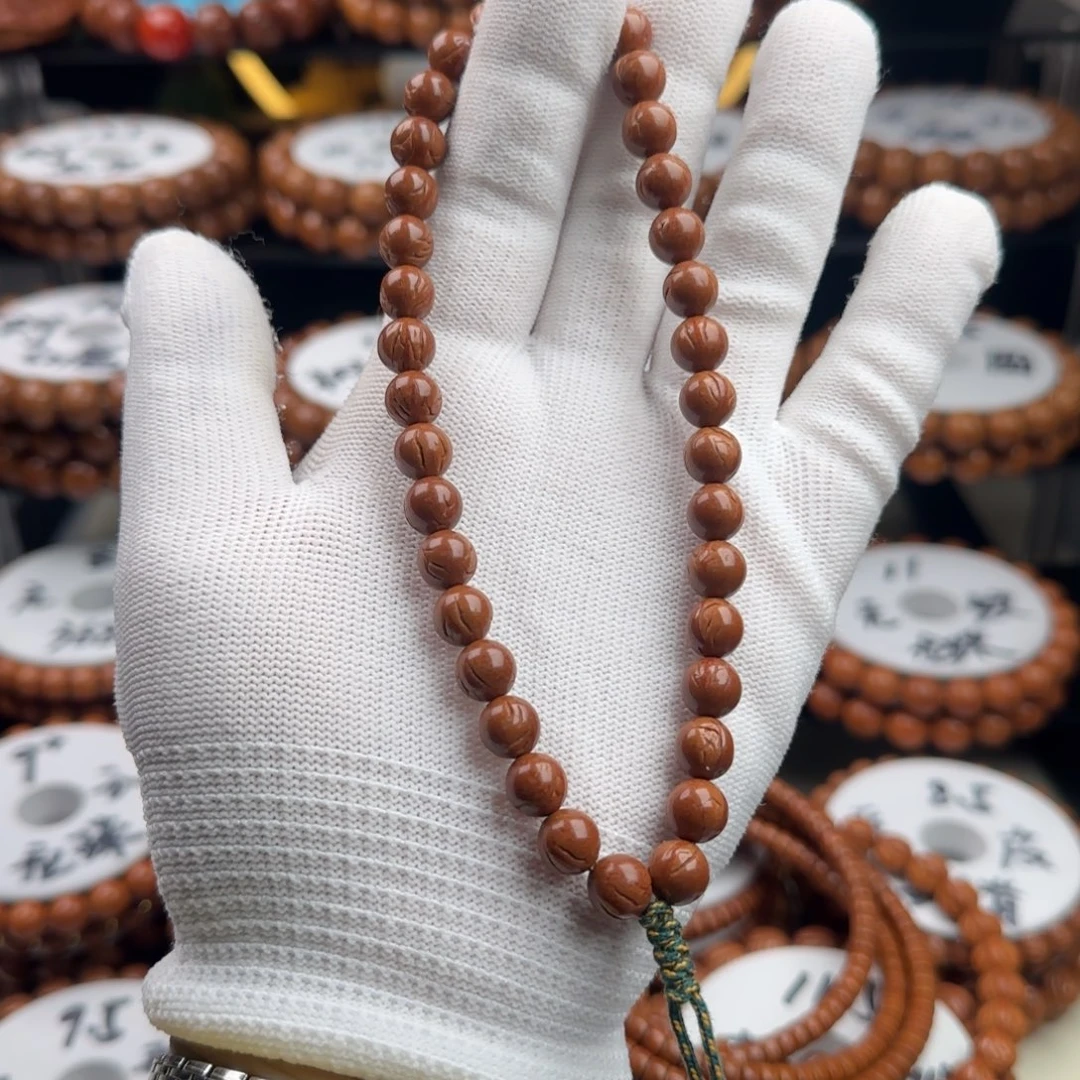 桃核手串龙纹正圆36颗手持