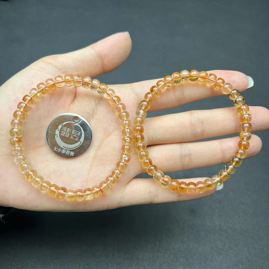 翡昱-N16-17932-黄水晶手串/约5+/约38颗/-多样性发其一-C