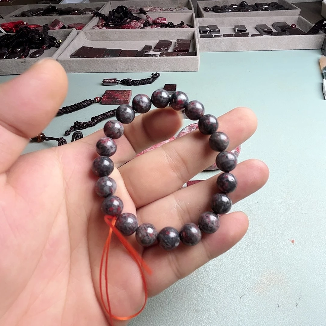 紫砂天然朱砂辰石吊坠