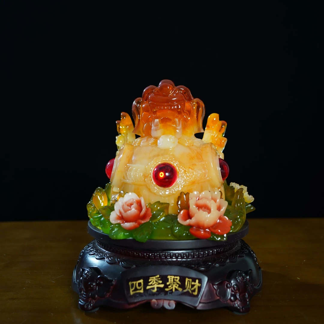 四季聚财旋转玉貔貅可360摆件客厅店铺办公室送礼（高27cm长24cm）