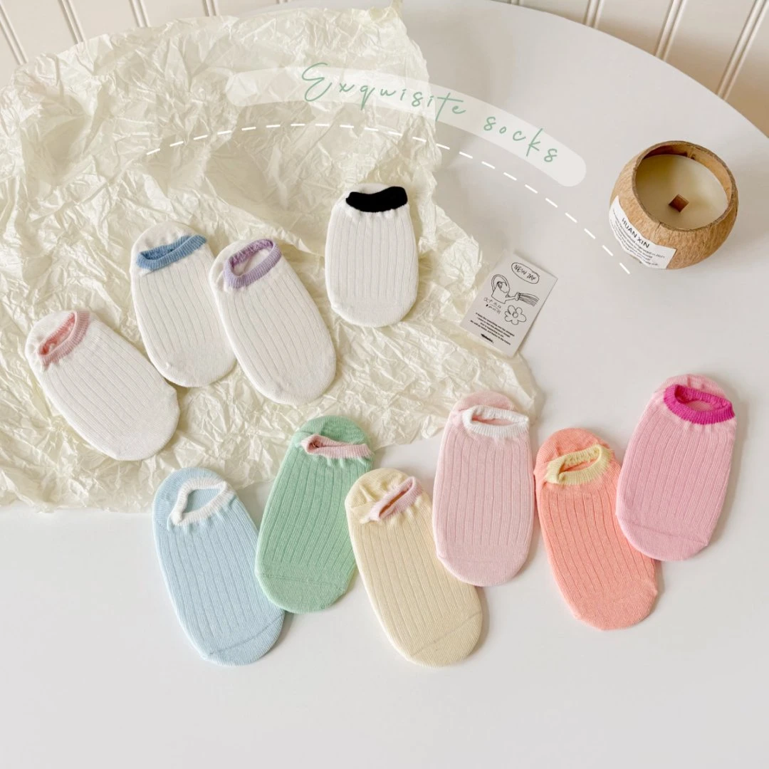 儿童袜子春夏ins韩系纯色隐形袜袜1-12岁透气短棉袜