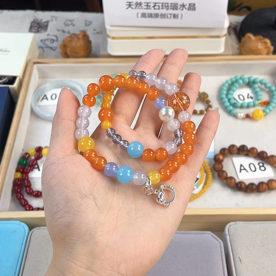 针钠钙石手饰银S925镀金镶嵌