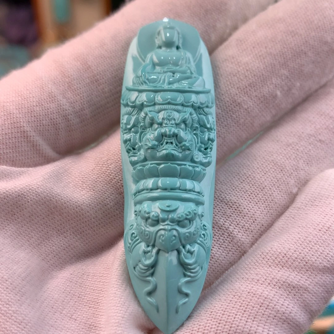 绿松石未镶嵌金刚杵