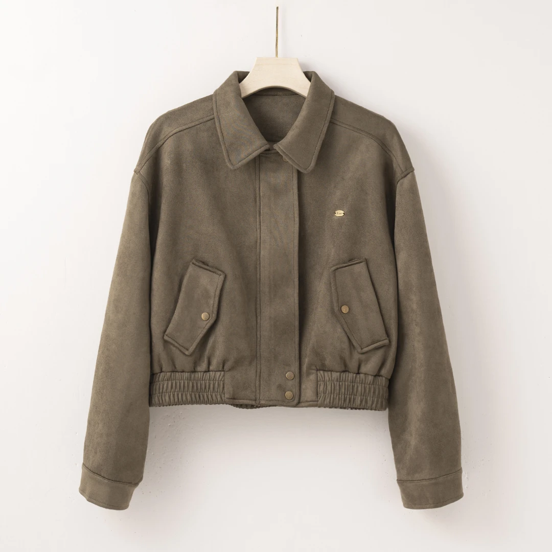 Q2417【特价-占单者限购】欧洲风气质帅气机车风夹克外套7090