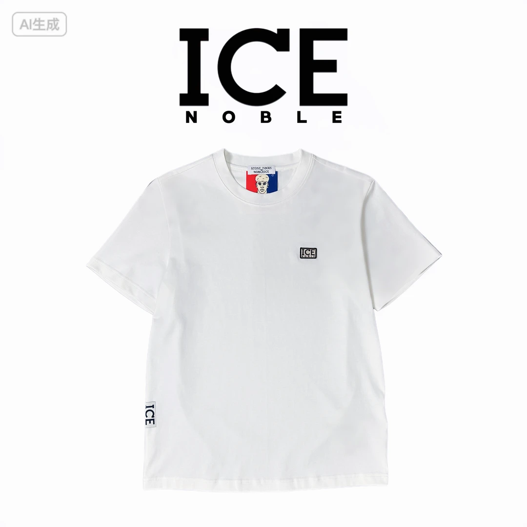 ICE NOBLE/意大利奢品 短袖圆领套头时尚百搭潮流休闲长袖