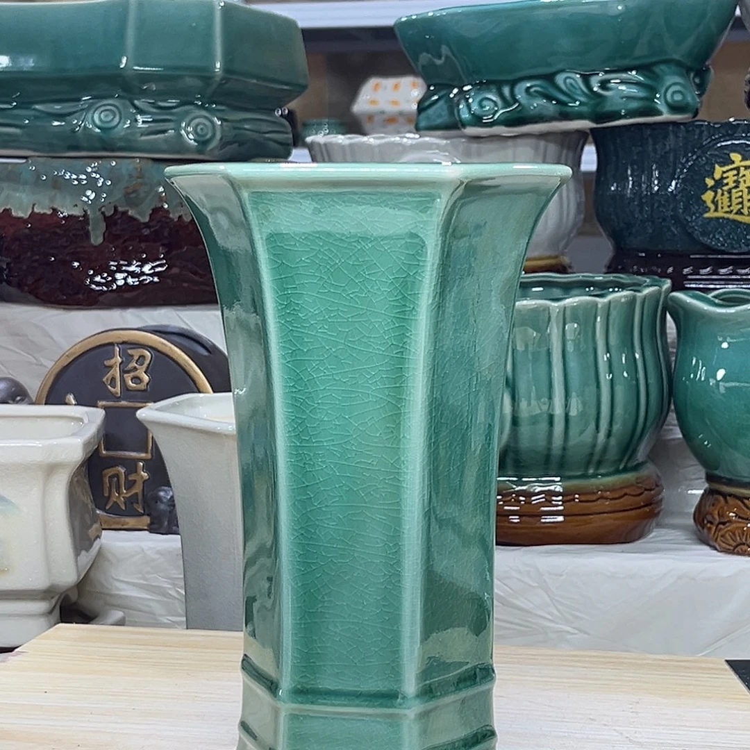 陶瓷绿植多肉微瑕花盆口径13*21