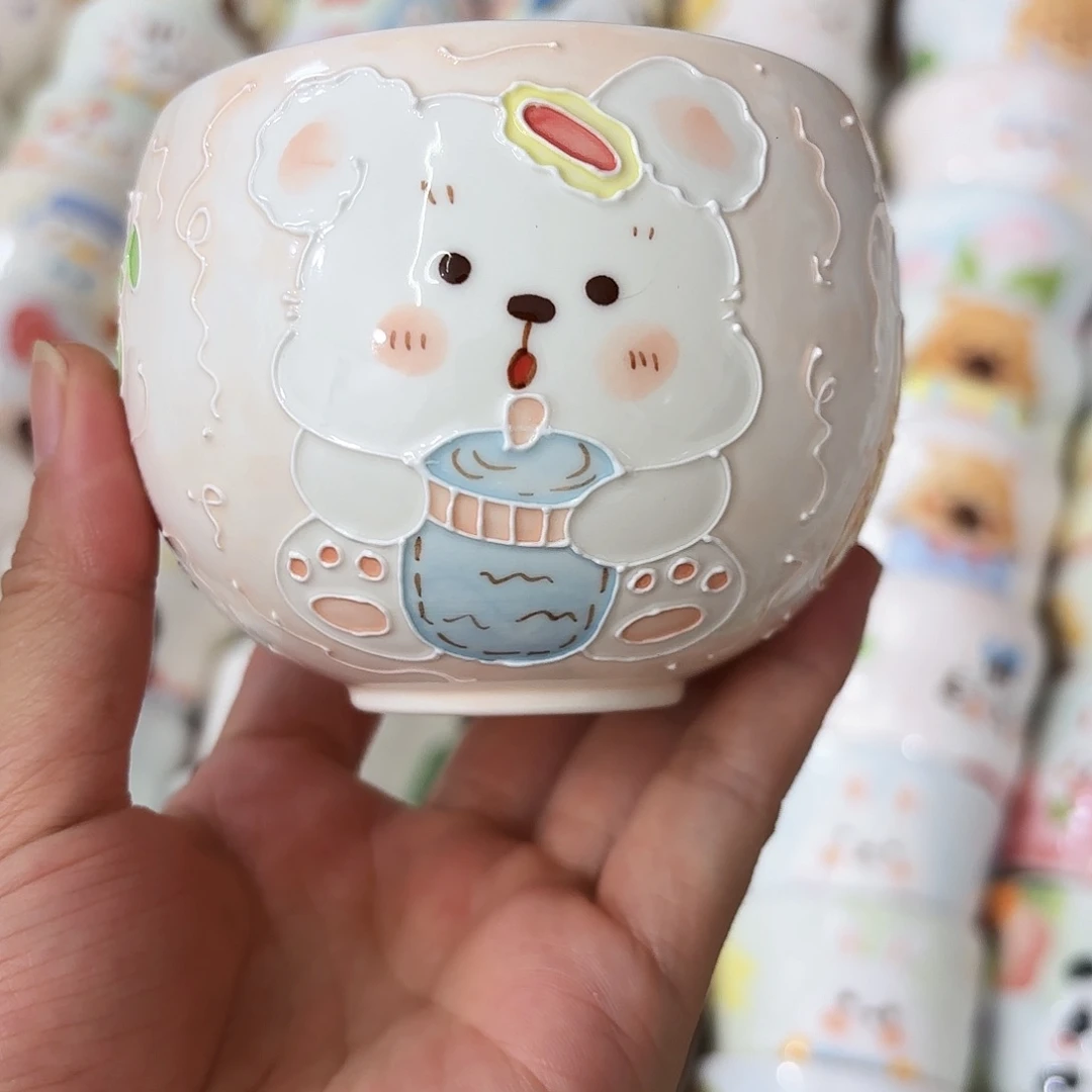 手绘高温釉下彩陶瓷