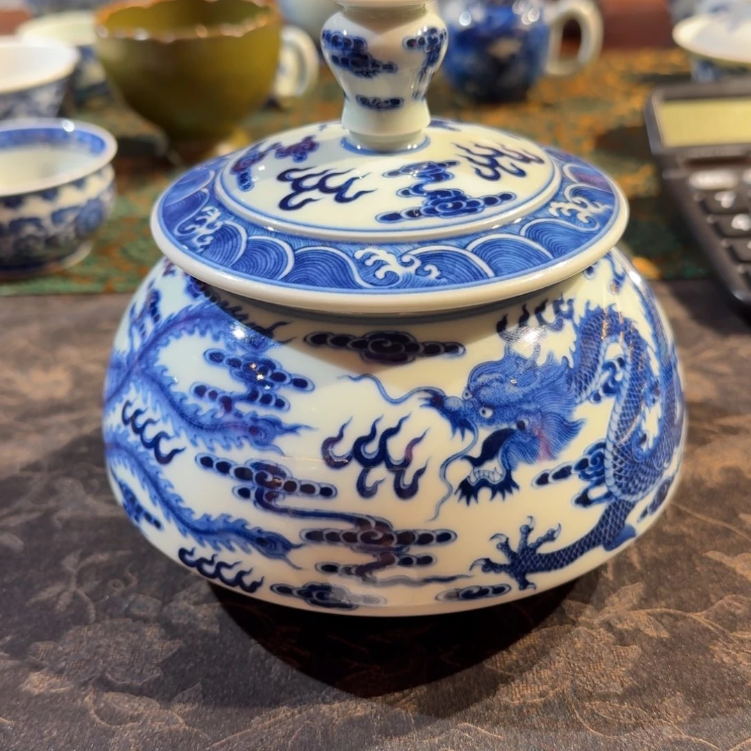 ?*洋景德镇陶瓷柴窑茶叶罐