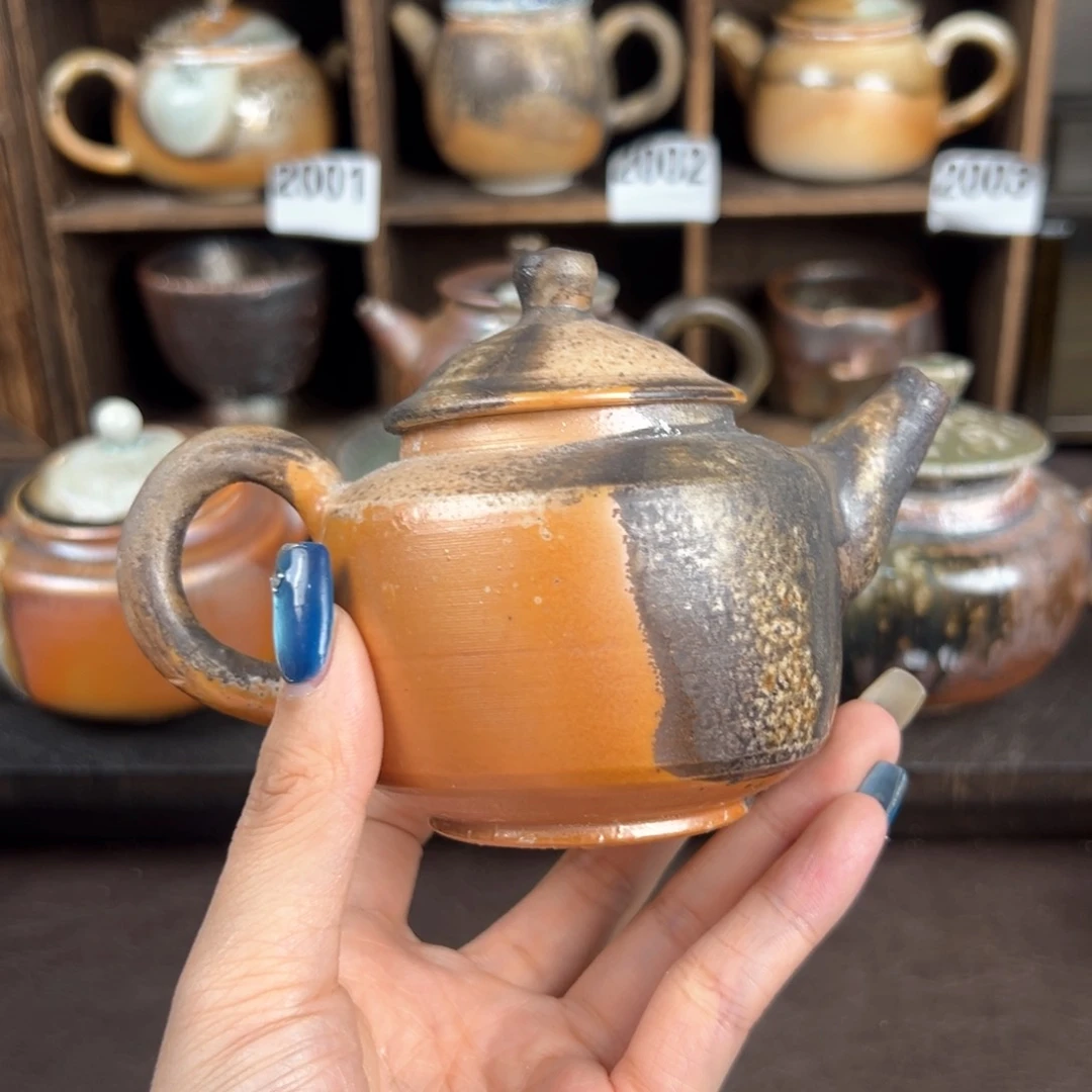 杯柴烧茶器中白壶