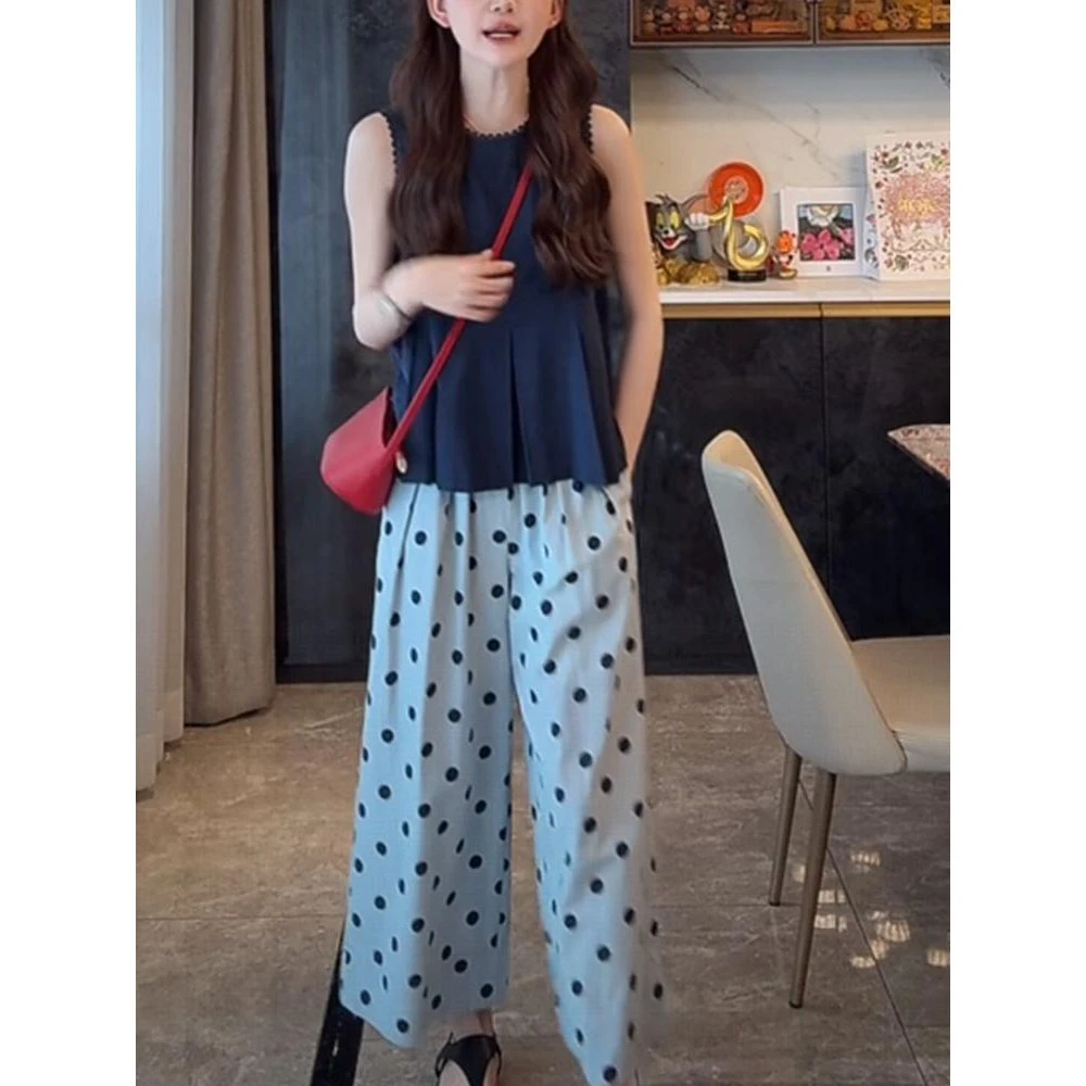 2025夏季新款韩版高级感百搭休闲风上衣设计感无袖减龄短袖T恤女