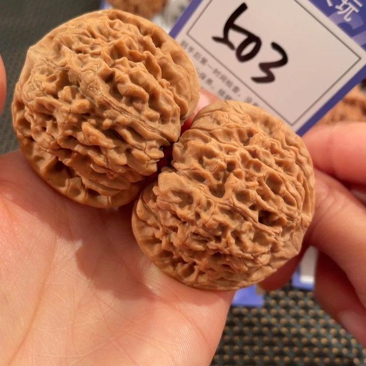 文玩核桃把件503号4.8官帽全品