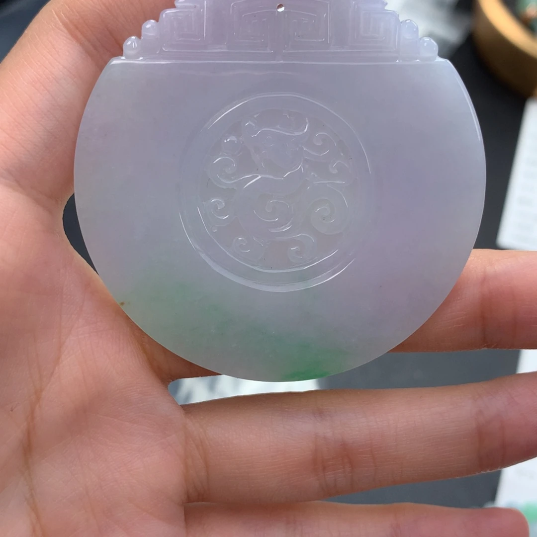 裸石翡翠翡翠圆牌