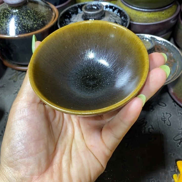 茶盏建阳建盏微瑕平口