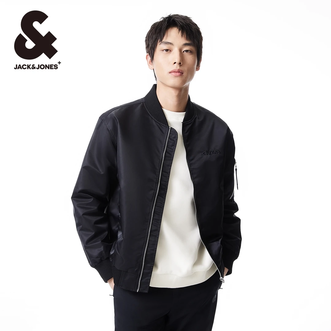 杰克琼斯秋冬新款男士棒球服夹克外套上衣潮流宽松刺绣高级感男装