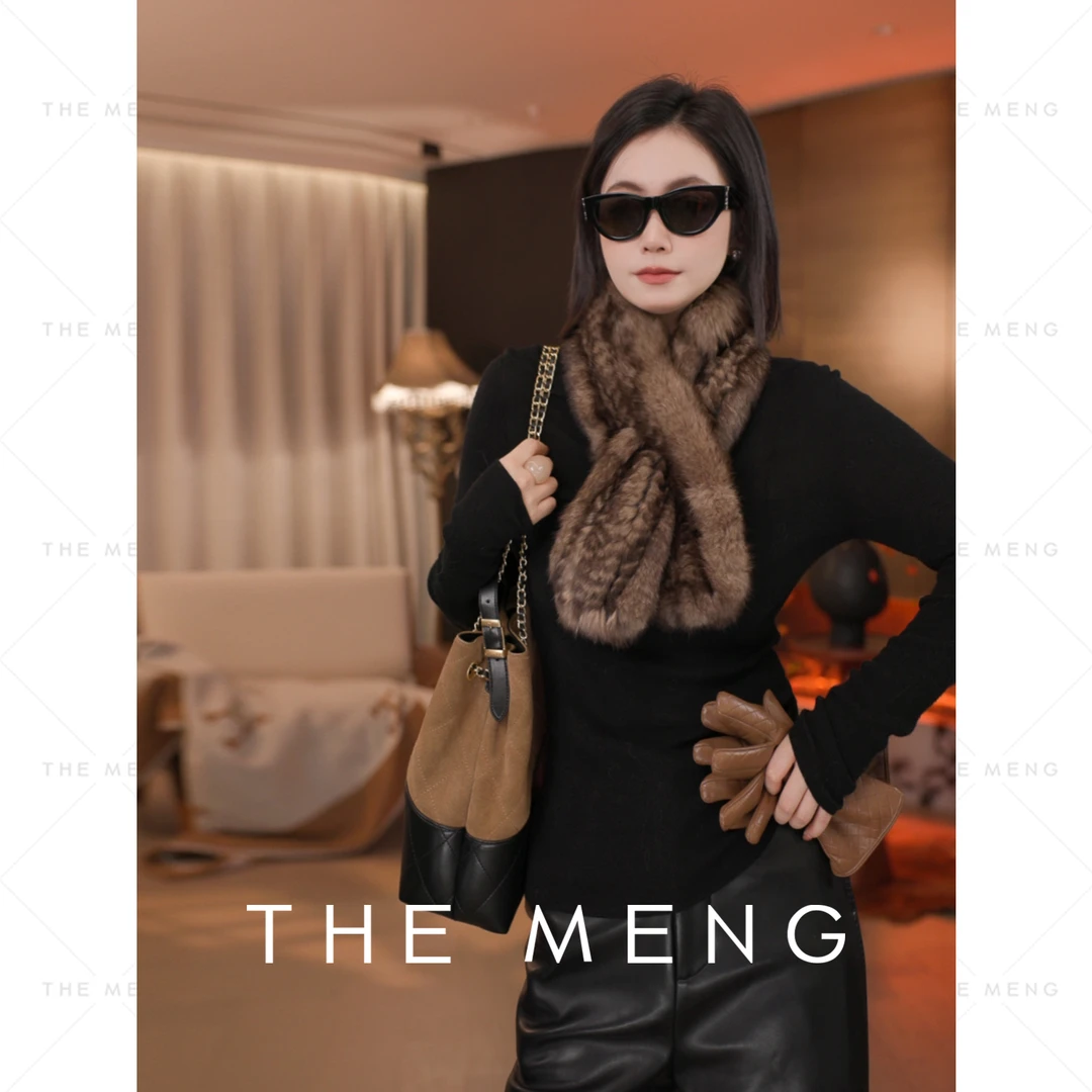 THE MENG【见面礼】珍宝雪兔贵妇级单品软糯皮草围巾#M253W1501