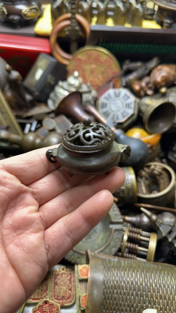 纯铜复古吉祥如意摆件