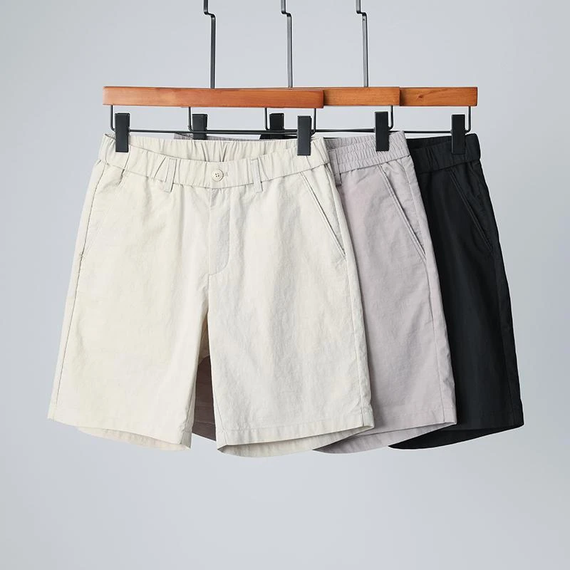 夏季薄款棉麻休闲短裤男士2025新款宽松直筒潮流百搭四五分中裤子