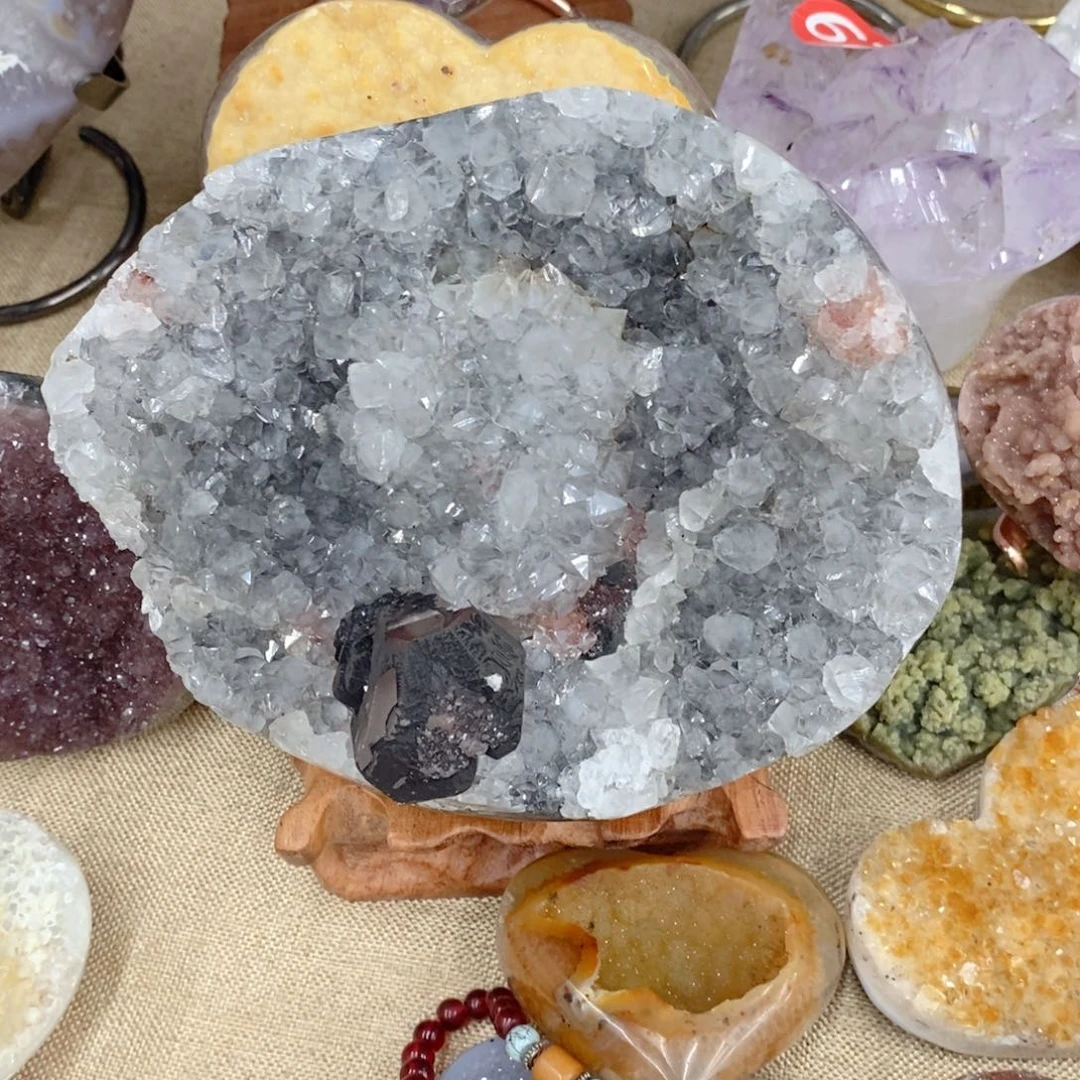 水晶水晶摆件9K金镶嵌