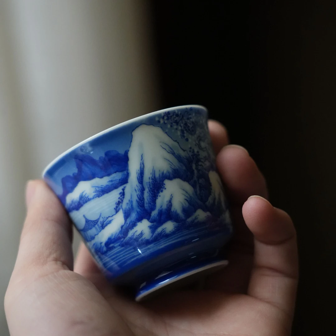 【雲梦】月造见物-雪景直口杯（YZJW00300）