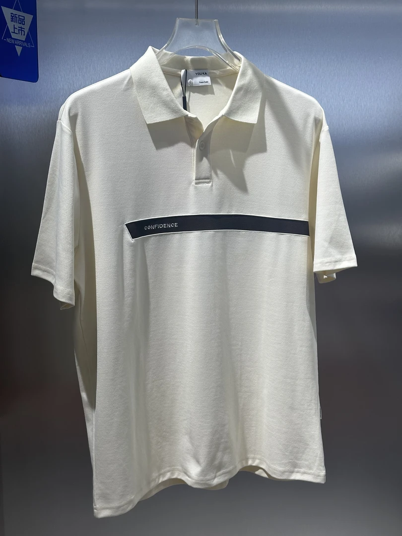 YJ/高级感撞色翻领短袖POLO衫男夏季新款休闲时尚百搭韩版修身T恤