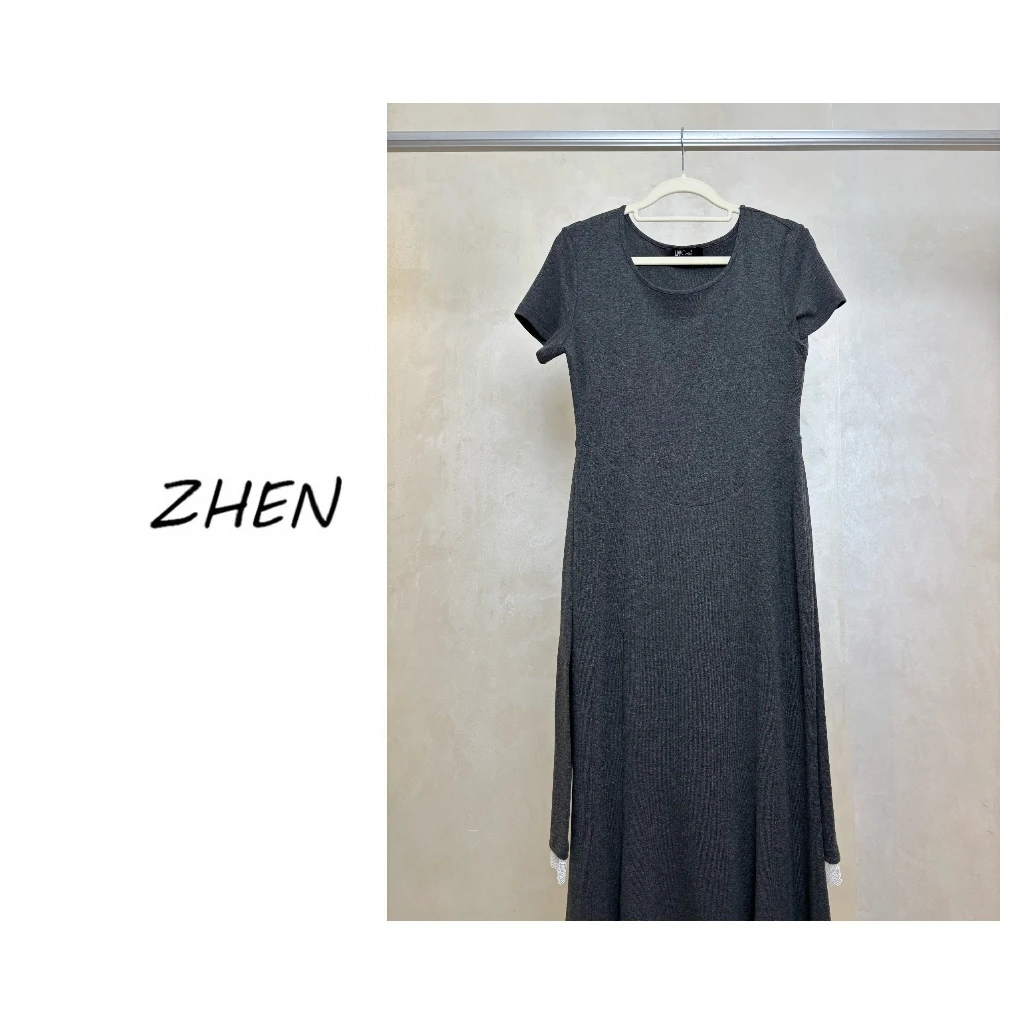 【ZHEN】25K00665 2025新款时尚气质修身显瘦小众设计连衣裙女