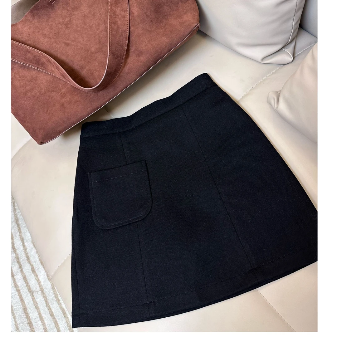 【省心穿搭】秋冬自制A自裙韩版减龄高腰显瘦百搭修身短裙半身裙