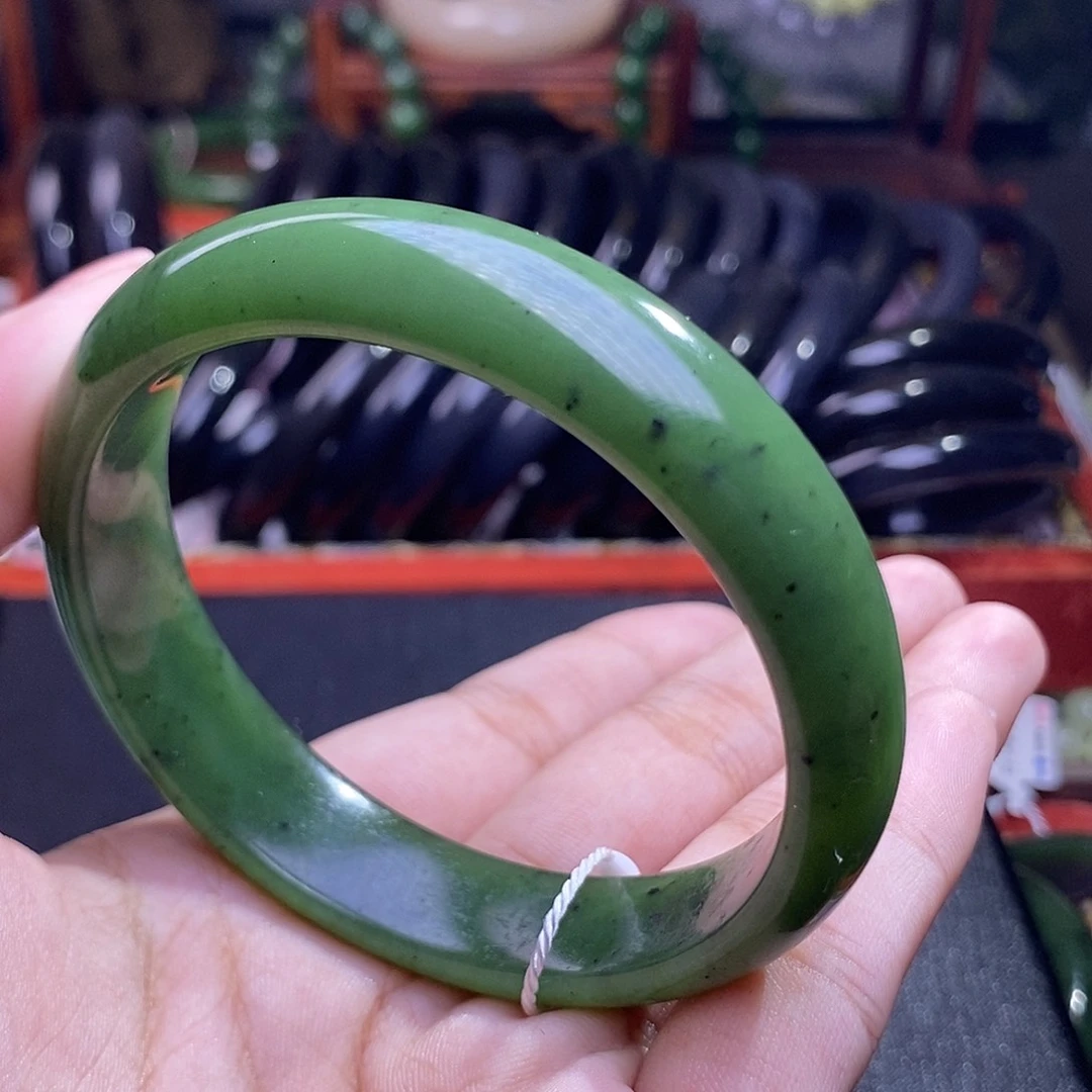 和田玉清货价碧玉59 福利价手镯未镶嵌
