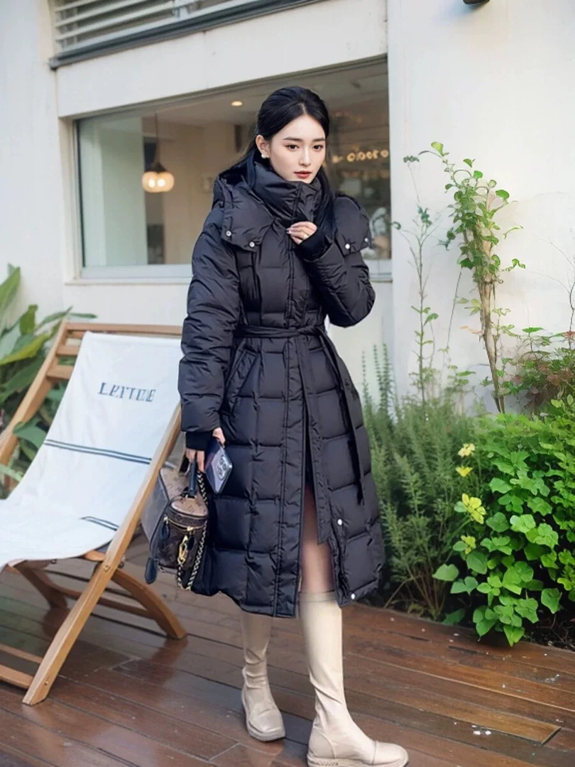 冬季新款女保暖高蓬百搭高端大气时尚洋气羽绒服D-001