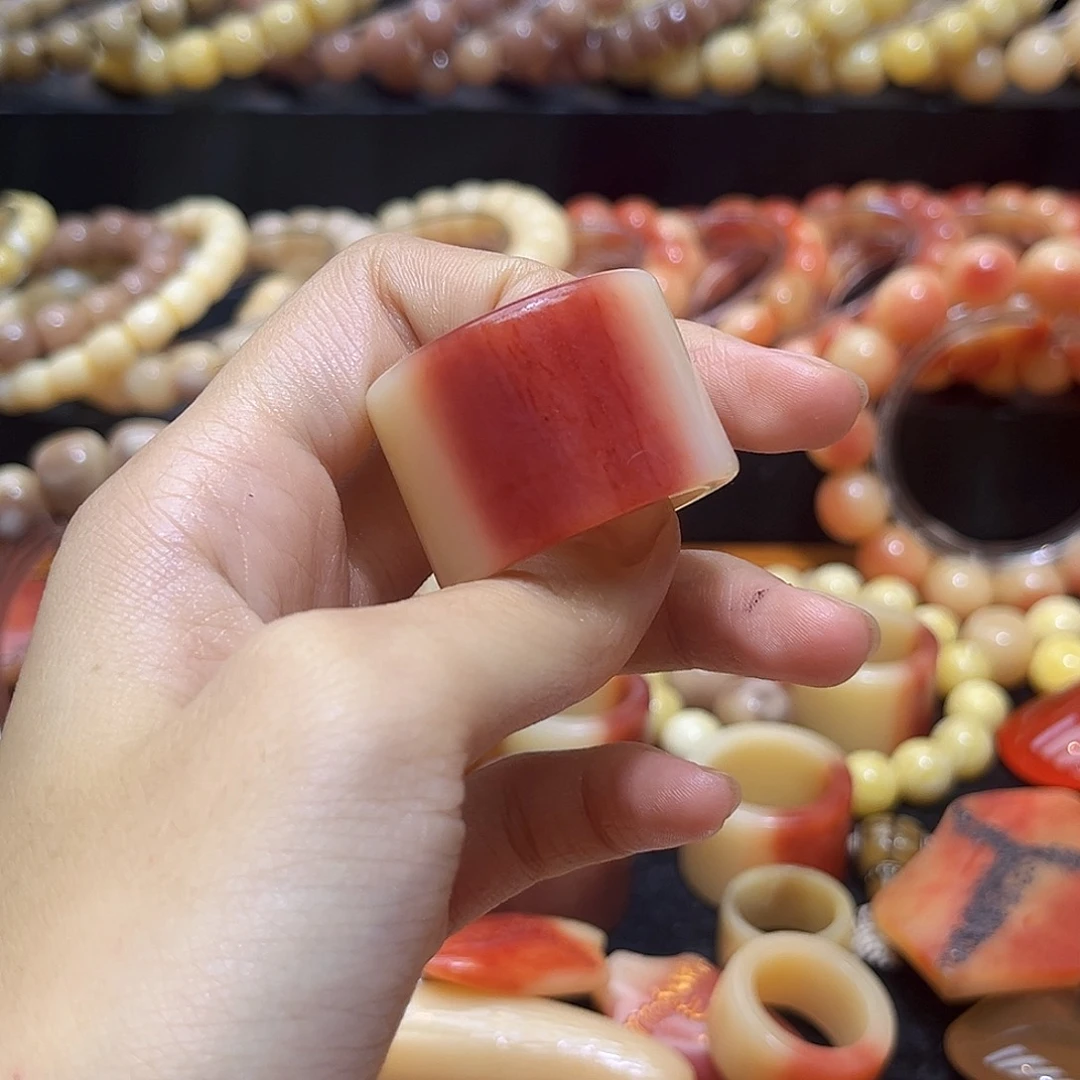 砖雕血料扳指25内径