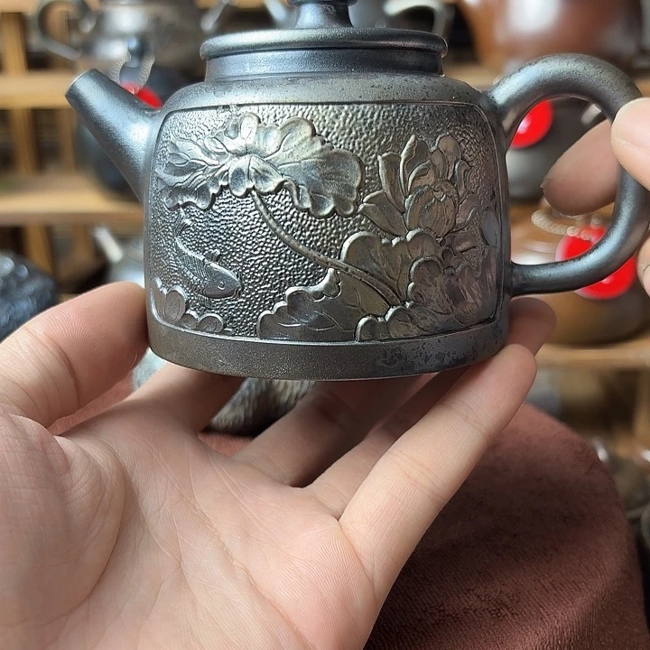壶庄诚柴烧坭兴陶壶250（