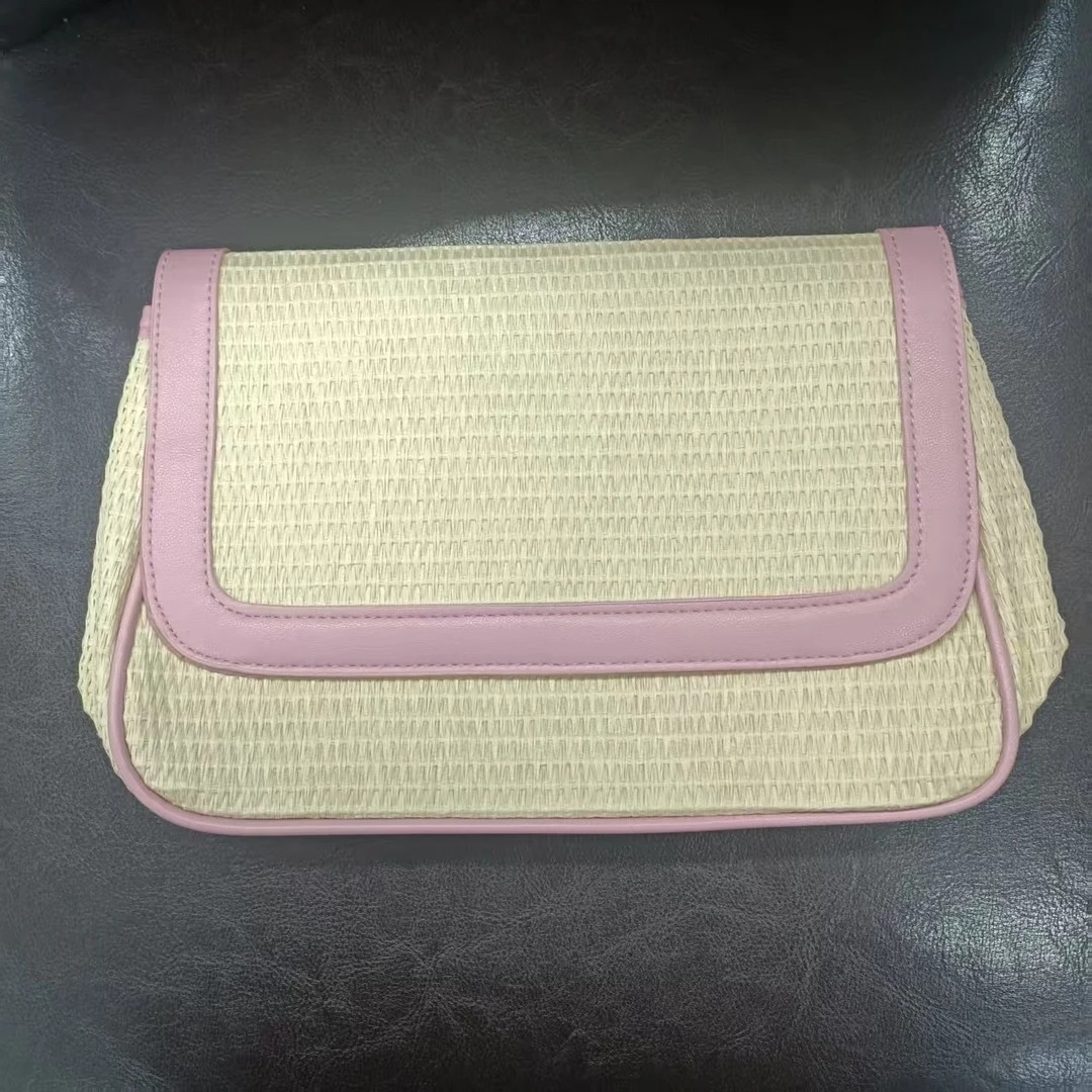 小兰兰~草编翻盖化妆包包