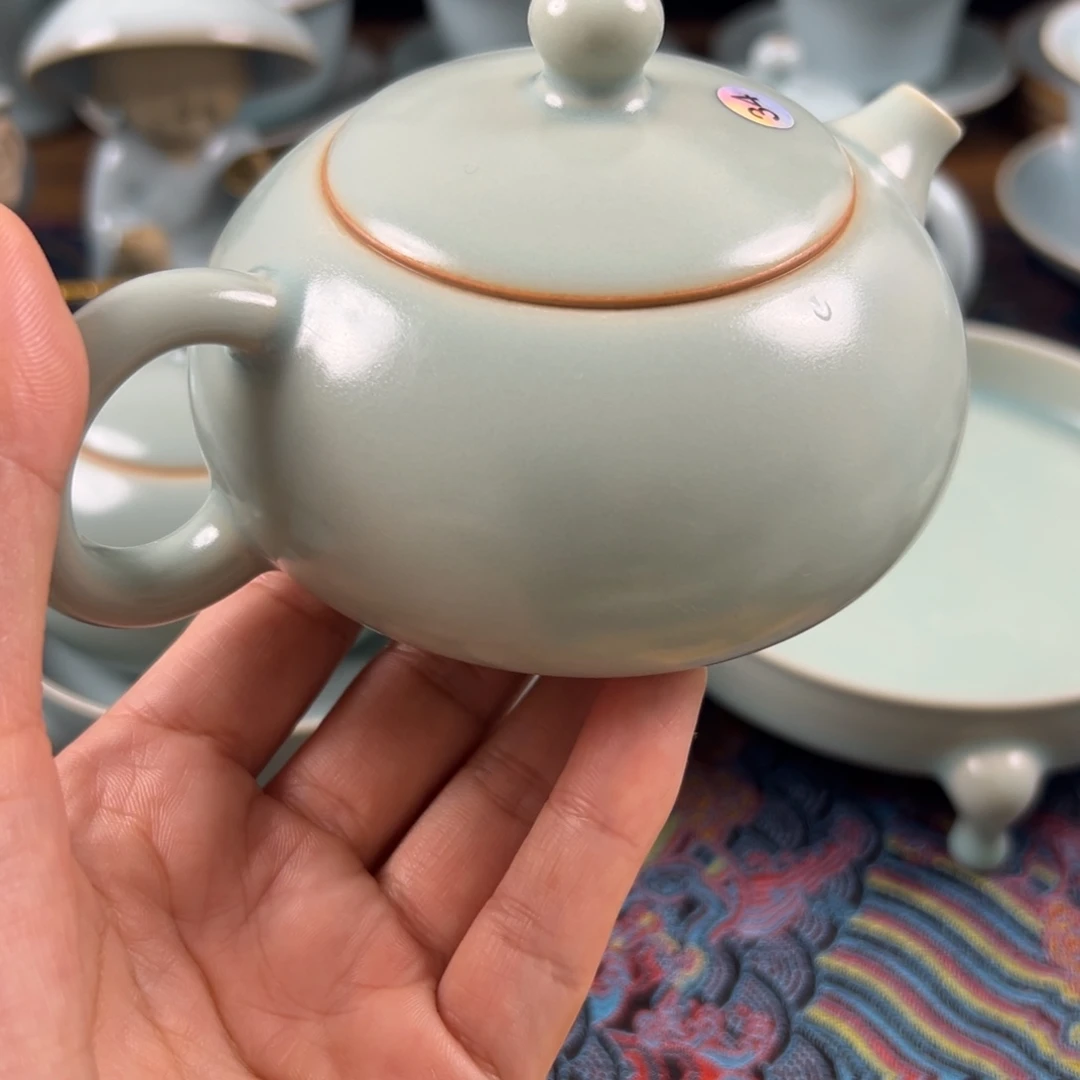 瓷壶仿古釉水扁西施壶