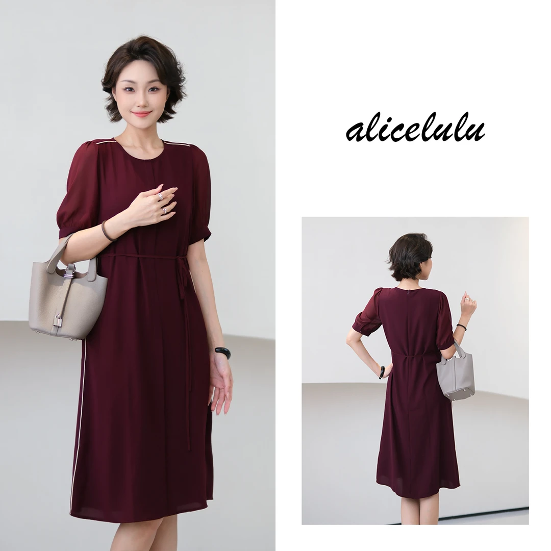 [alicelulu] 气质女神范连衣裙收腰显瘦时尚优雅S2142606U