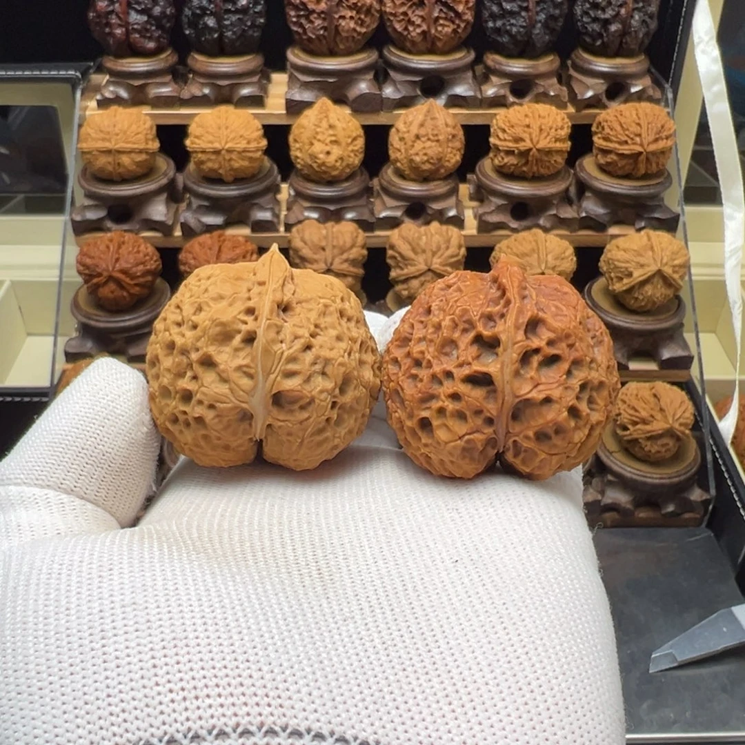 文玩核桃把件44mm大团圆，开播福利