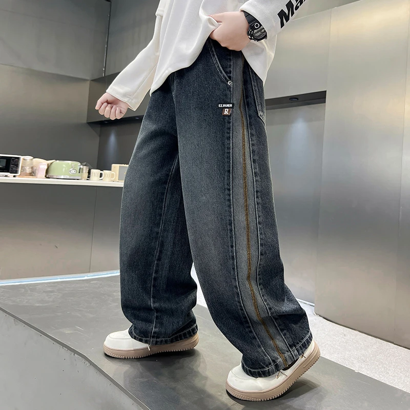 儿童装男童秋装裤子2025新款春秋款中大童休闲秋季男孩牛仔裤长裤