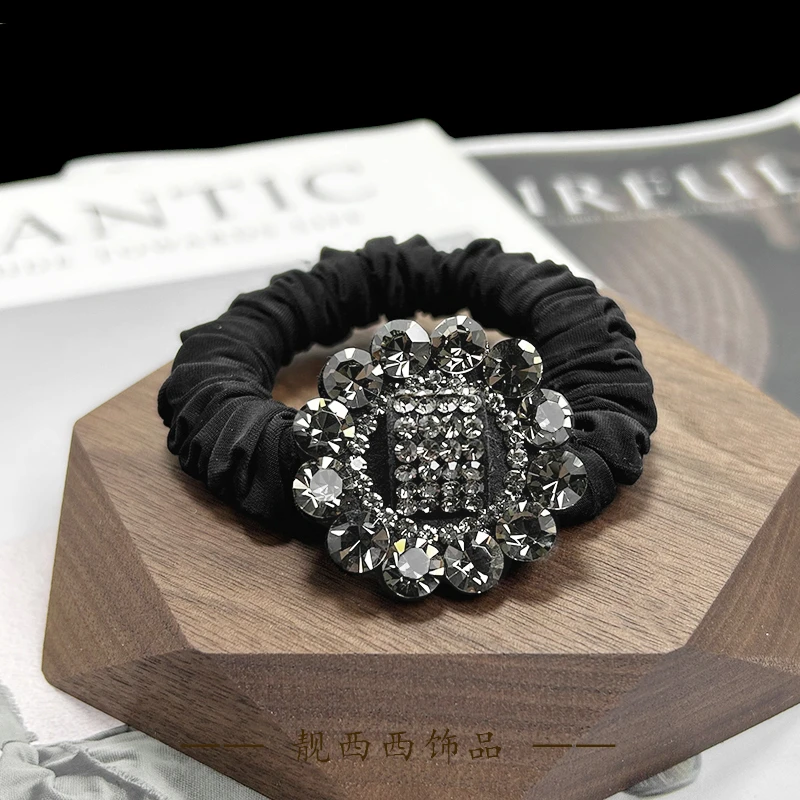 【LXX靓西西】087发圈黑色气质百搭高弹力面膜发圈