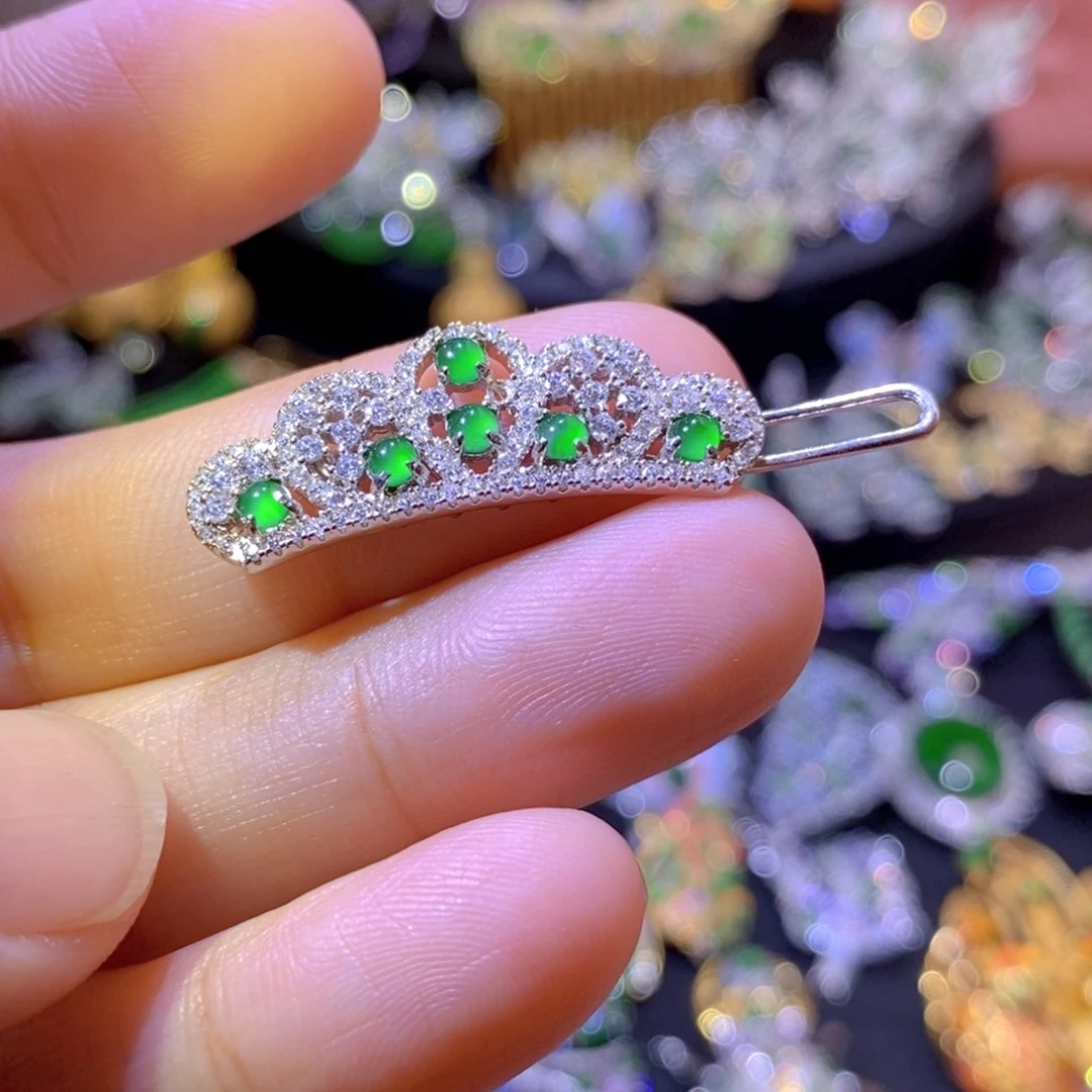 翡翠银S925镶嵌项圈有