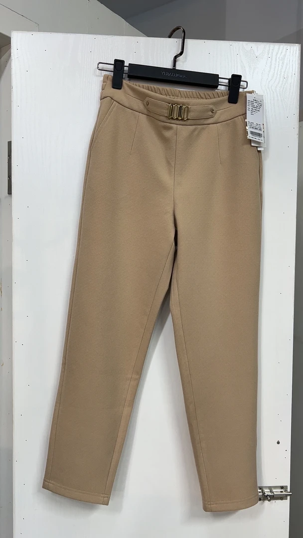 毛呢裤松紧腰遮胯遮腿粗