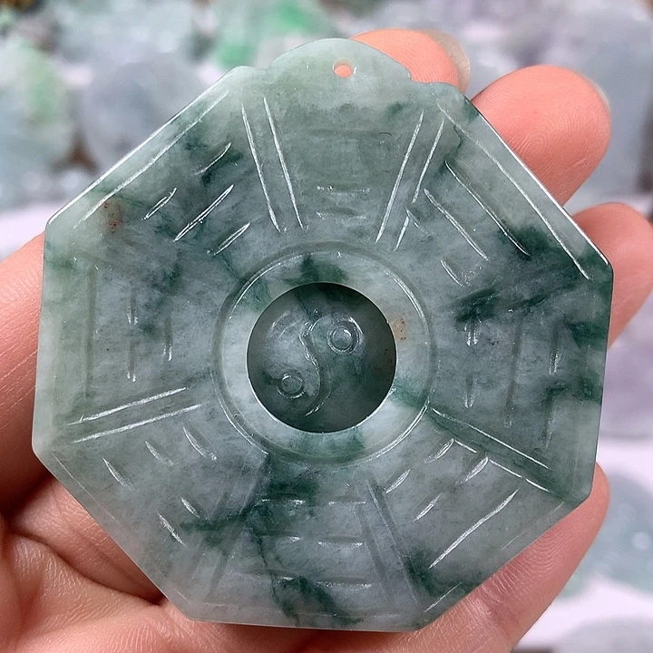 颈饰未镶嵌翡翠时来运转八卦两面工艺福利