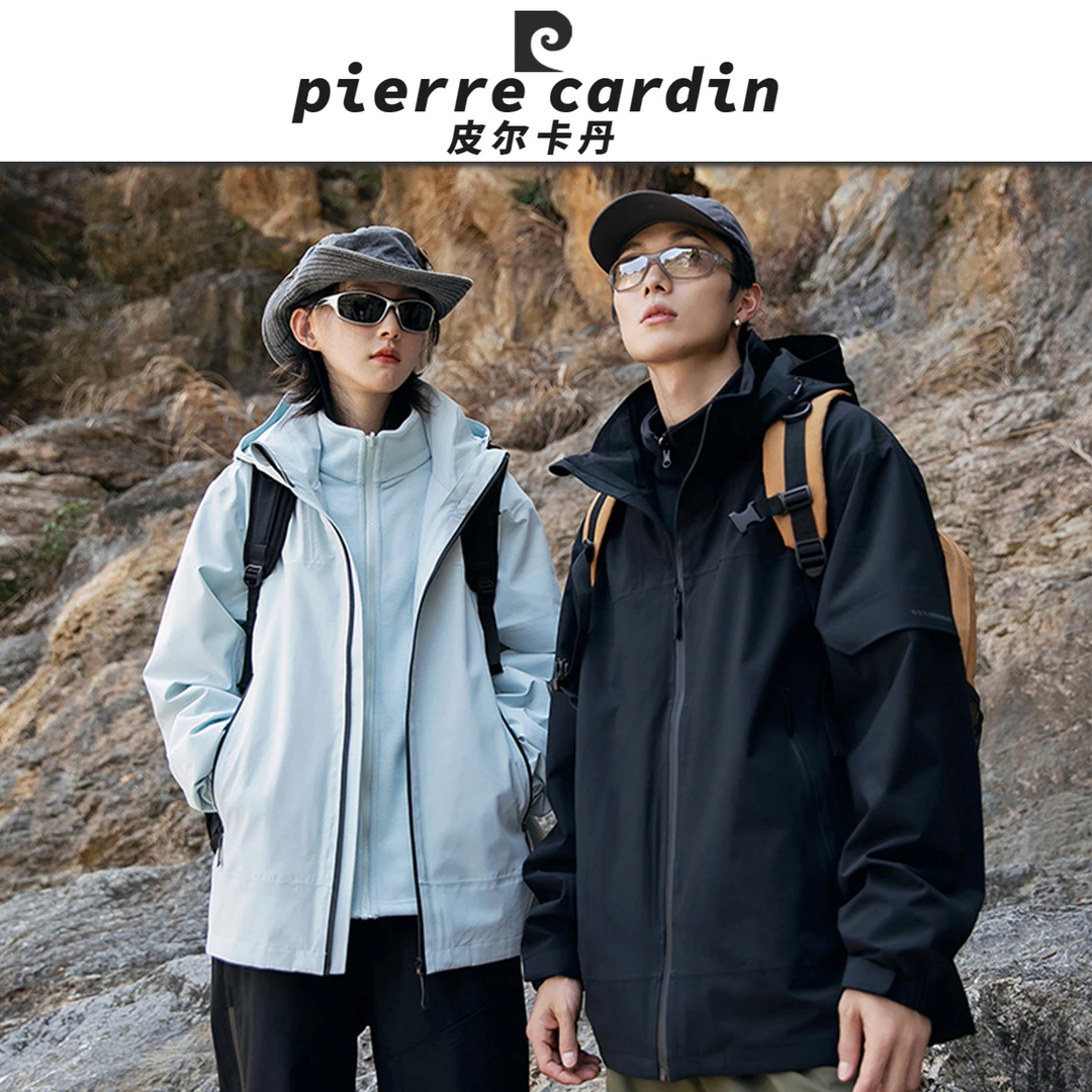 啄木鸟【官方】新款男女同款户外三合一冲锋衣防水防风抓绒内胆外套