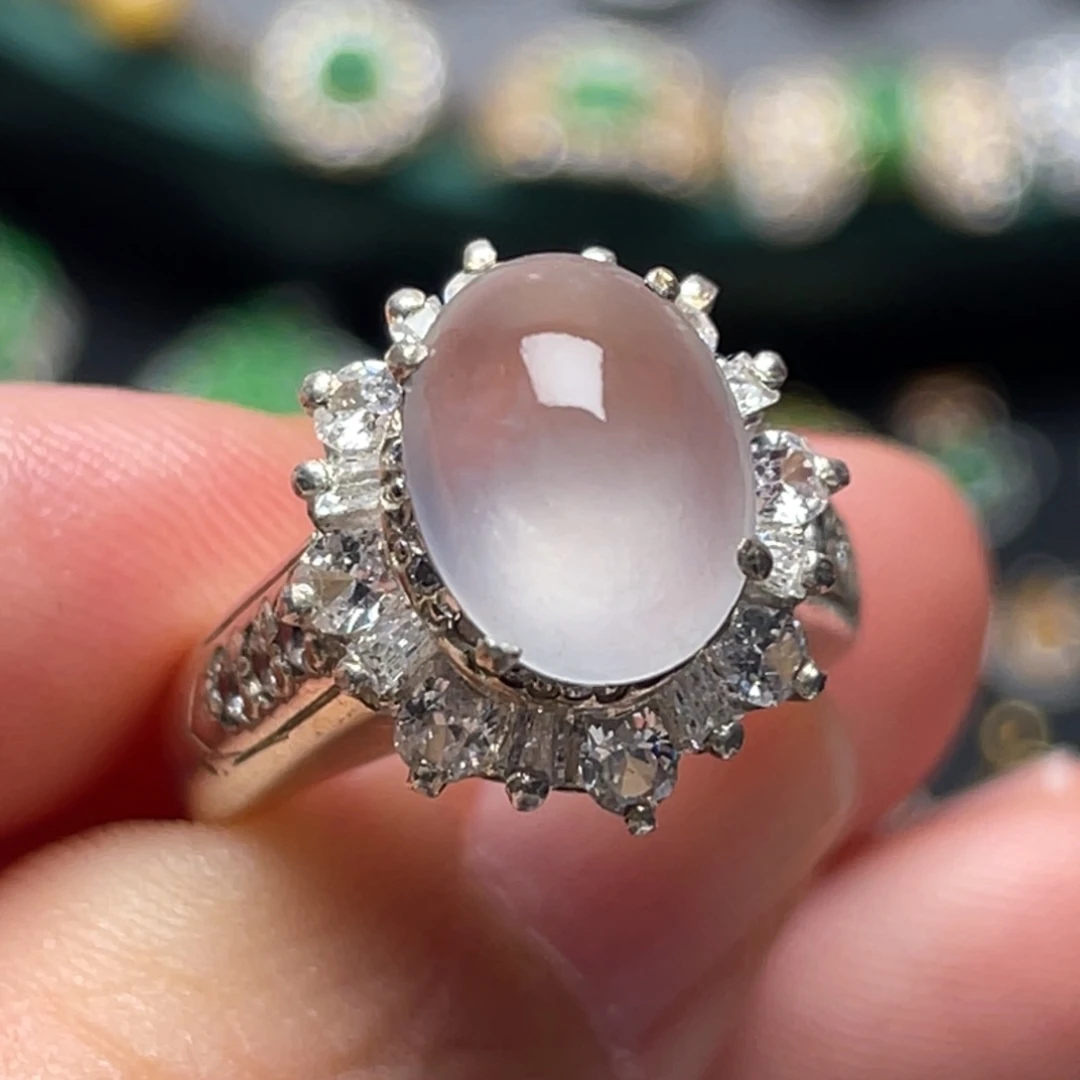 翡翠戒指未镶嵌纯天然缅甸翡翠