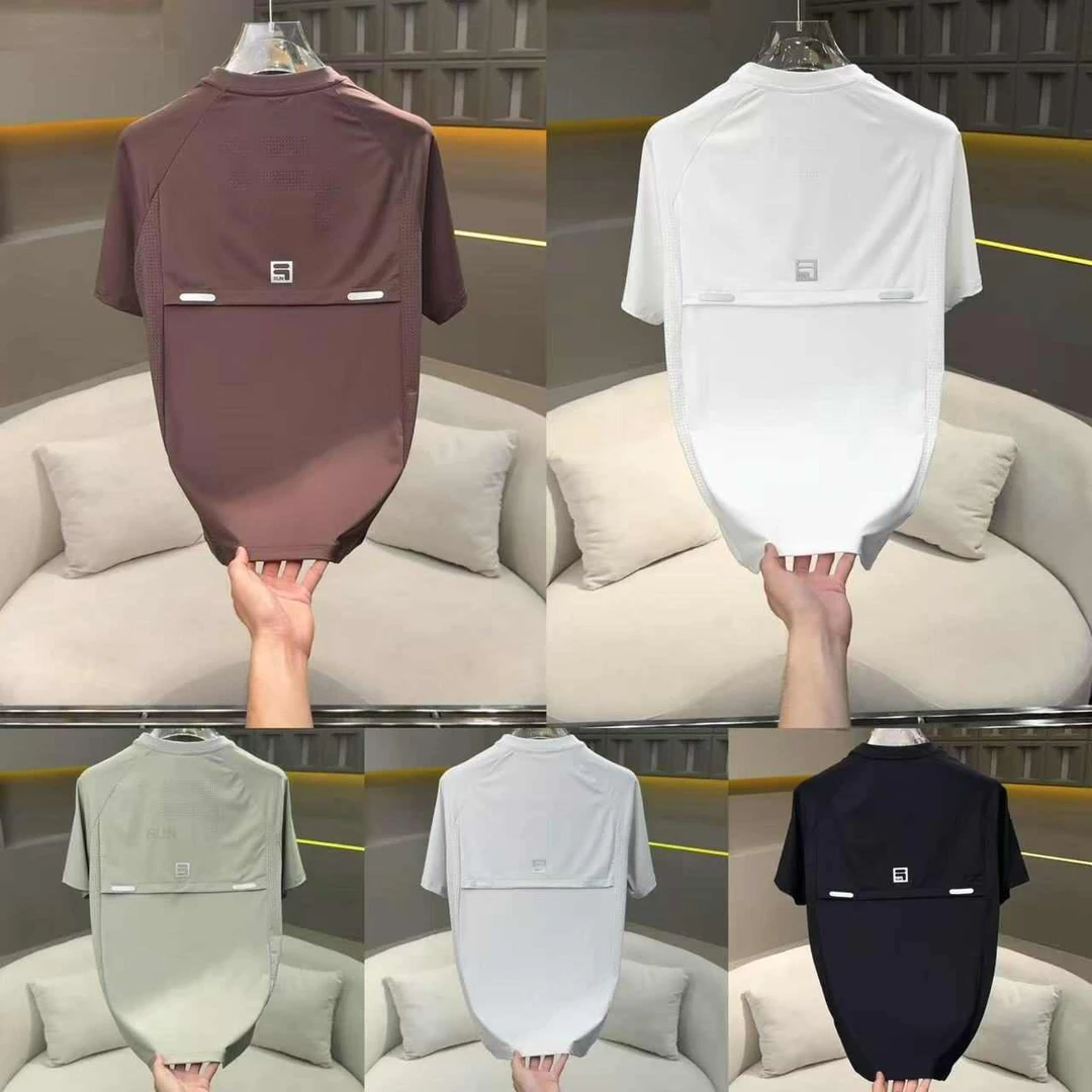 【退货补运费】晓哥严选夏季新品男士激光打孔速干短袖T恤 G536