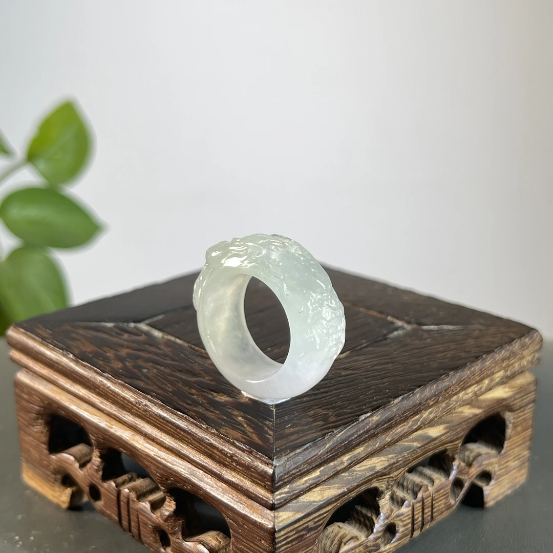 JCA13-151 天然翡翠缅甸A货 翡翠扳指16#