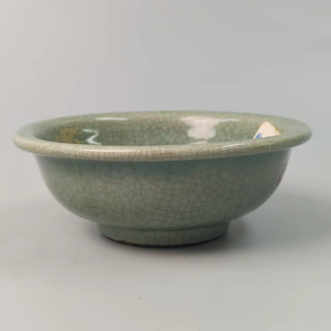 18 93 清雍正 哥釉开片梅子青洗-517118