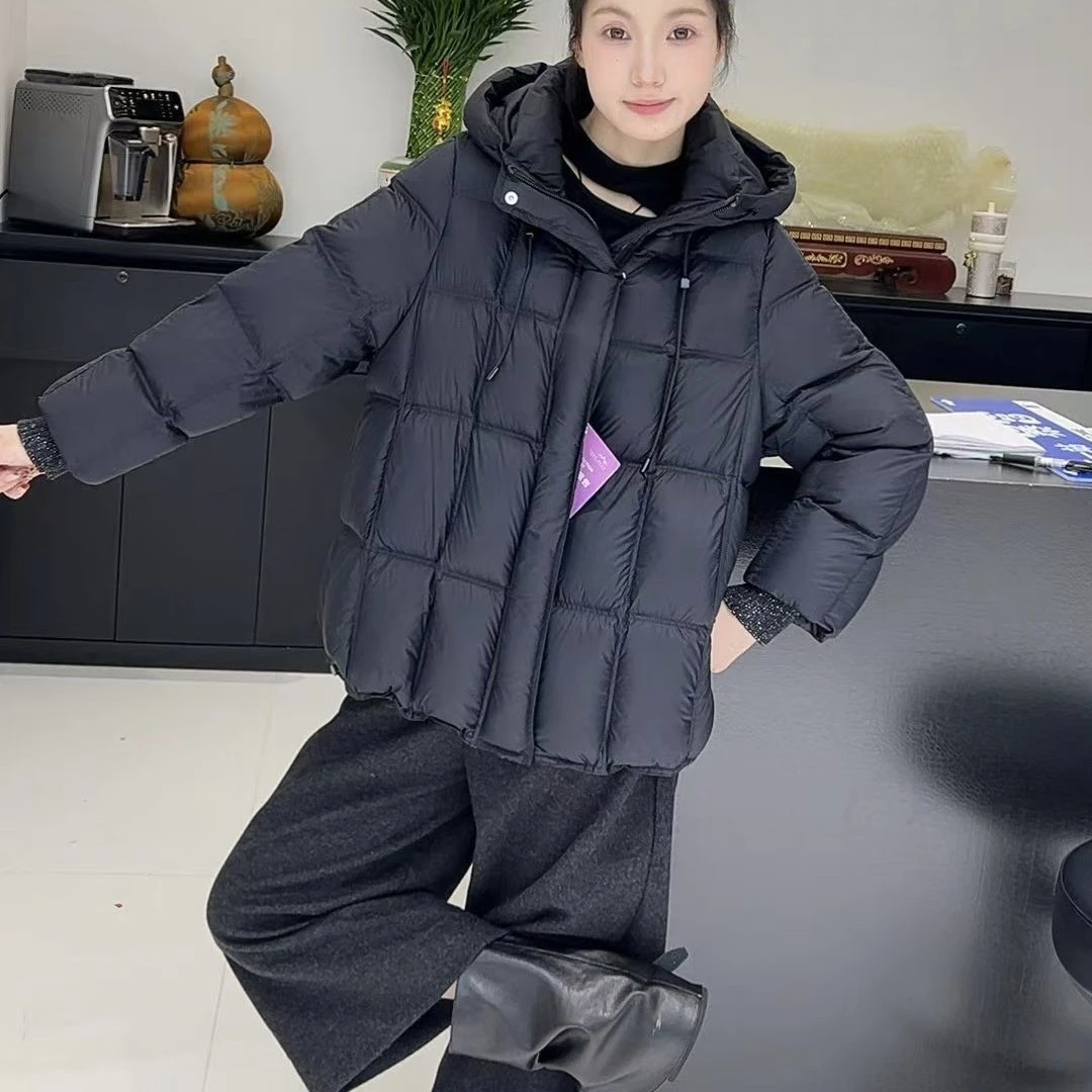 【董姐姐推荐】新国标90白鸭绒中长款连帽加厚保暖时尚百搭冬季女