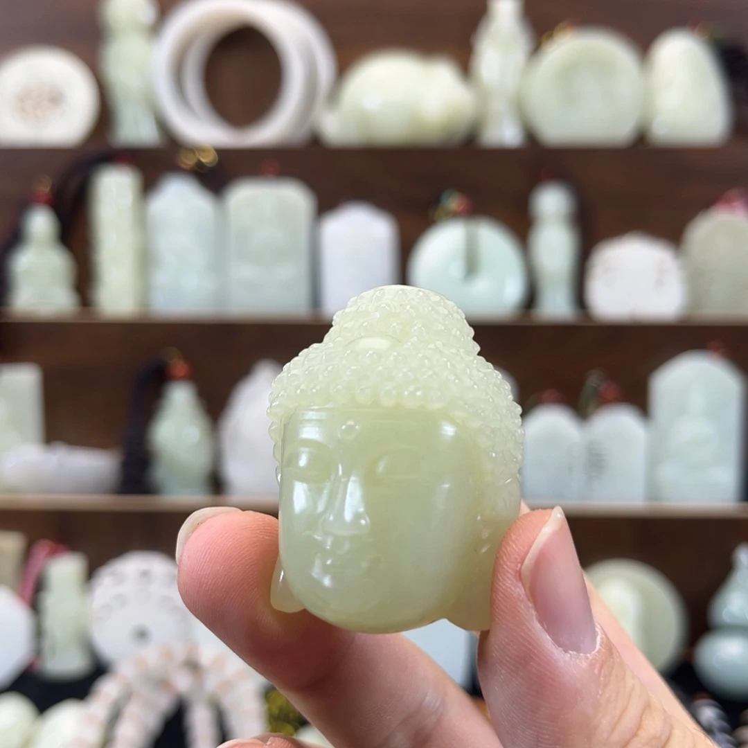 和田玉未镶嵌吊坠(不含链)和田玉佛头