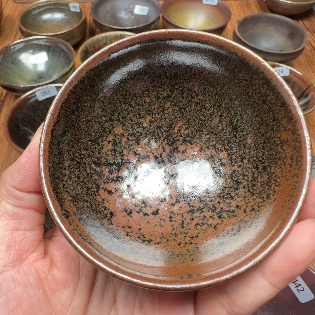 柴烧建盏茶盏茶杯538